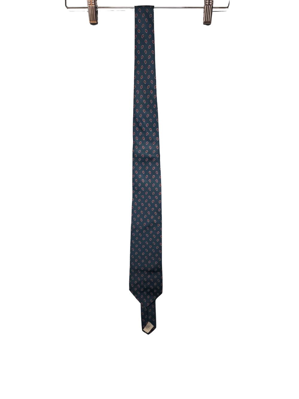 Brooks Brothers Silk Paisley Tie Teal Wedding Business Formal Classic Necktie